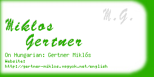miklos gertner business card